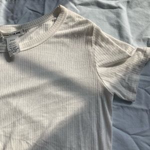 RIBBED WHITE CROP TOP